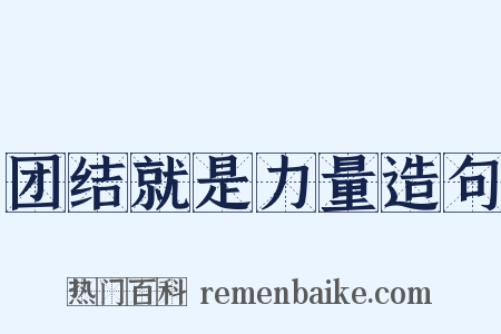 团结就是力量造句是什么意思的图片